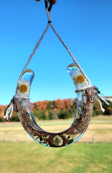 Custom Order - Horseshoe - Horse Hair Memorial Keepsake
