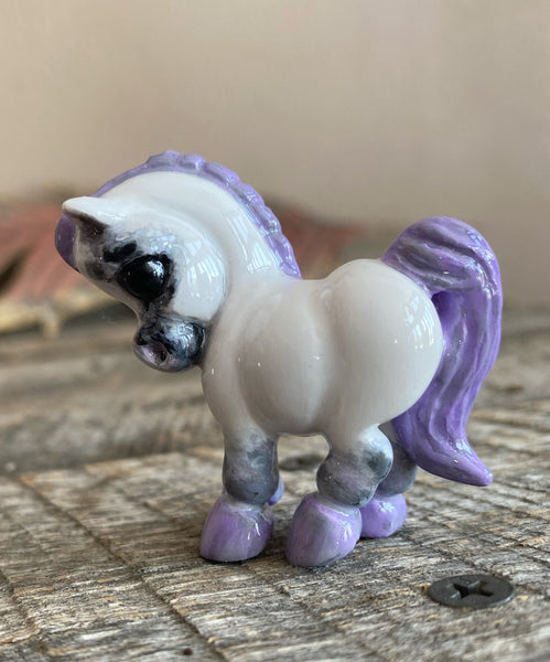 White and Purple Pony