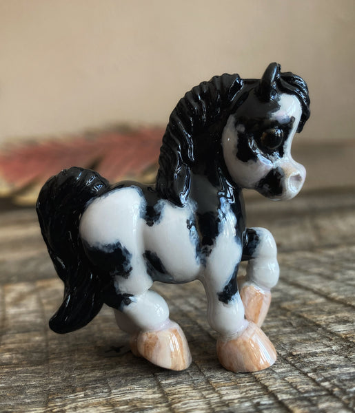 Black Overo Pony